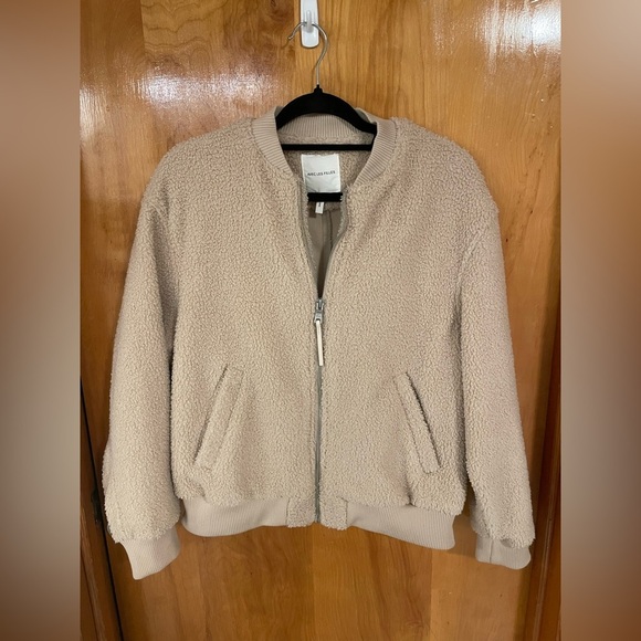 Avec Les Filles Jackets & Blazers - Avec Les Filles Teddy Bear Sherpa Zip-Up Bomber Jacket